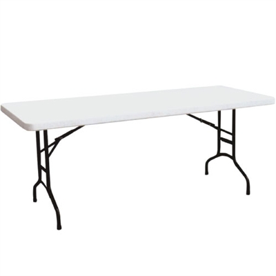 Molded Plastic Top Folding Table 6 ft