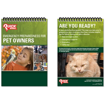 Emergency Preparedness for Pet Owners Pocket Guide