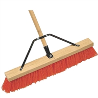 24 in stiff push broom with brace