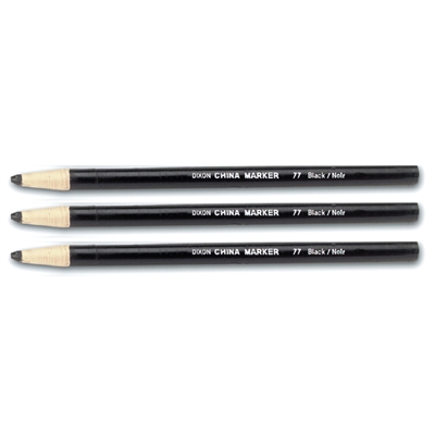 China Marker Pencil - Black - 12-Pack