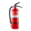 This red rechargeable fire extinguisher is great to have in your home or business