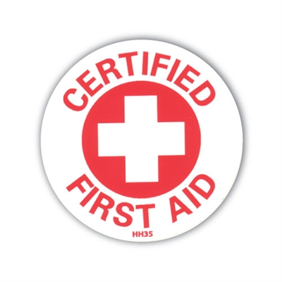 Hard Hat Emblem - Certified First Aid