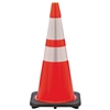 Orange Traffic Cone 28 in with Reflective Stripes