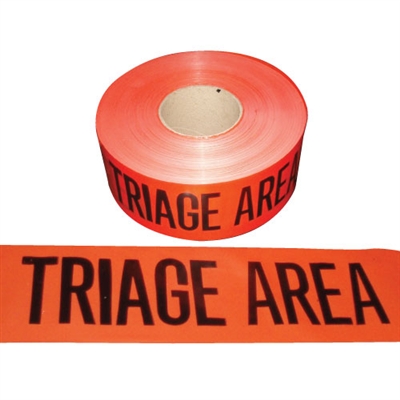 Barricade Tape TRIAGE AREA 1000 ft