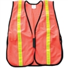 Fine Mesh Safety Vest with Stripes - Hi-Vis Orange