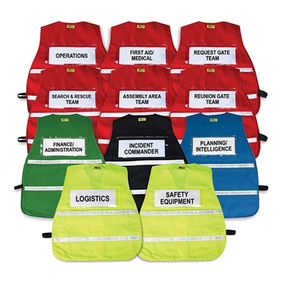 School ICS Vest Set of 11 with Reflective Stripes