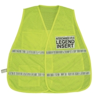 Mesh Incident Command Vest with Stripes Hi-Visibility Lime