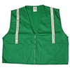 Green Cloth Fitted Vest with Stripes - XL