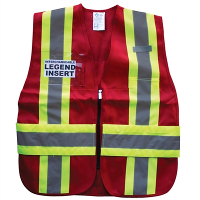 ICS Deluxe Vest with Stripes - Red