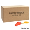 Plastic Whistle with Lanyard 100-Pack