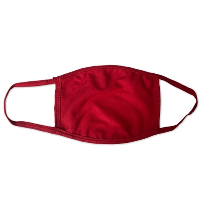 red fabric mask