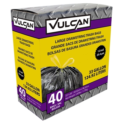 Trash Bags 33 Gallon 40-Pack