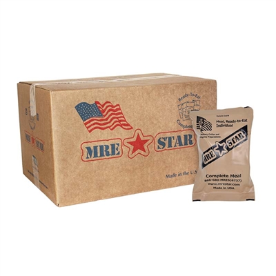 MRE Star Meal with Heater - 12 per Case - Emergency food to eat for survival and emergency situations