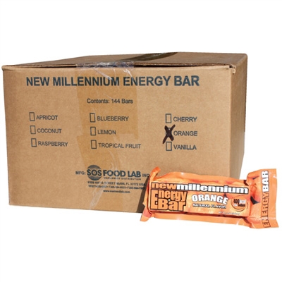 Millennium Energy Bar - Orange - Case of 144