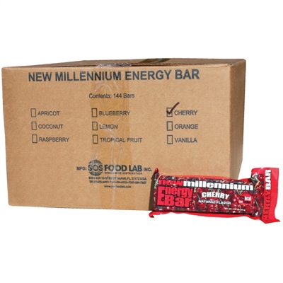 Millennium Energy Bar - Cherry flavor, Case of 144