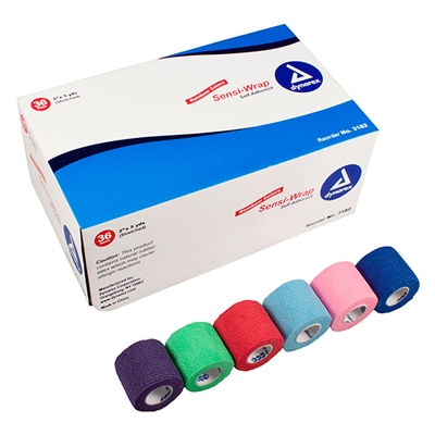 Sensi Wrap Self Adherent Bandage 2 in x 5 Yd - Mixed Colors 36 per case