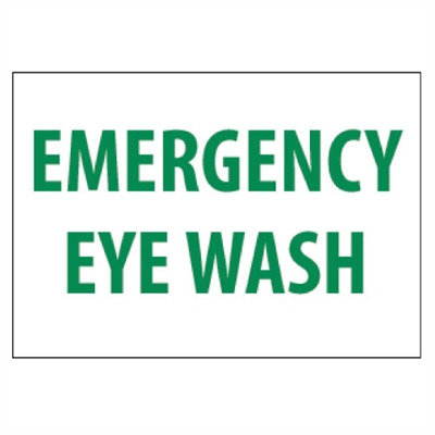 Emergency Eye Wash Sign