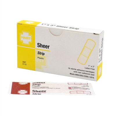 Sheer Adhesive Bandage 1 in x 3in 16 Unit Box