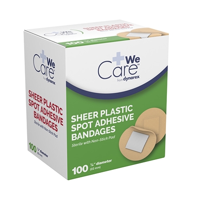 Sheer Spot Adhesive Bandage 7/8 in 100 Pack