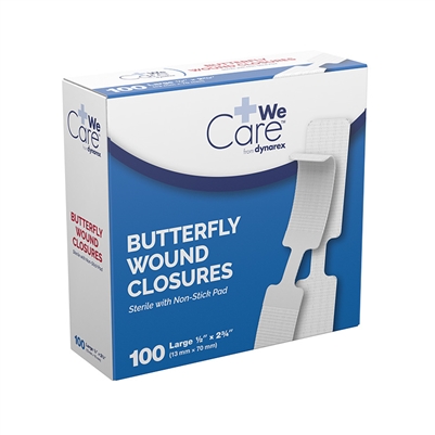 Butterfly Wound Closure Large - 100-Pack