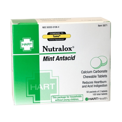 Mint Antacid Chewable Tablets - 100 Pack