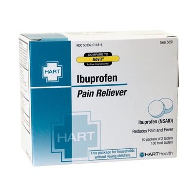 Ibuprofen Pain Reliever Tablets 100 Pack