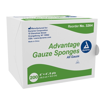 gauze pads non sterile 4 in x 4 in 200 pack