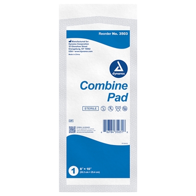 combine pad sterile 8 in x 10 in