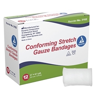 Stretch gauze bandage roll 2 in 12 pack