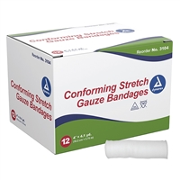 Stretch gauze bandage roll 4 in 12 pack