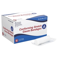 Stretch gauze bandage roll 3 in sterile 12 pack