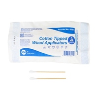 cotton tipped wood applicators 3 in 100 pack