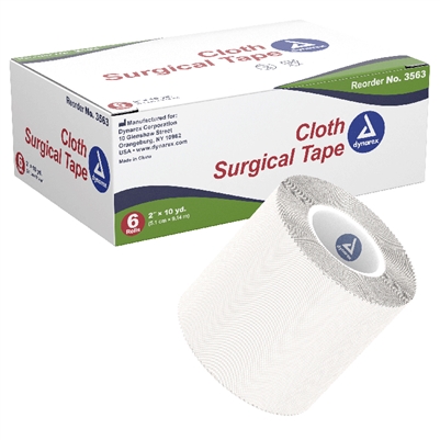 cloth surgical tape 2 in x 10 yd 6 pack