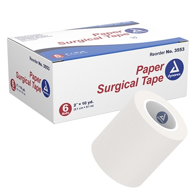 Paper Surgical Tape 2 in x 10 Yds 6 Pack