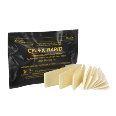 CELOX Rapid 5 Ft. Z-Fold Ribbon Gauze