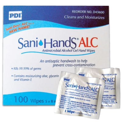 Sani-Hands Ethyl Alcohol Hand Sanitizing Wipe Individual Packet 100 Wipes