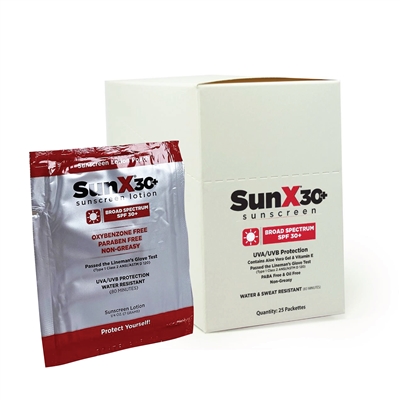 SunX 30+ Sunscreen - 25 Pack