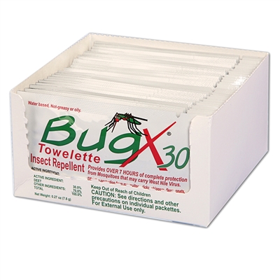 Bug X Insect Repellent Towelette 25 Pack