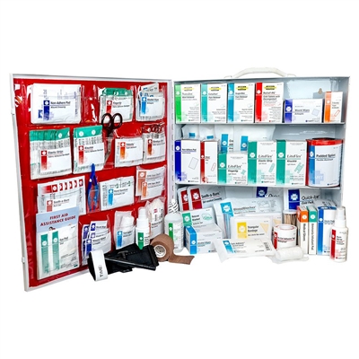 First Aid Station, 3 shelf, ANSI 2021 Class B - Metal Cabinet | SOS Survival Products