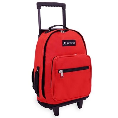 Backpack with Wheels - Red & Black