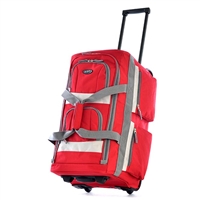 22 in Wheeled Duffel Bag - Red