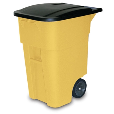 50 Gallon Square Big Wheel Container - Yellow