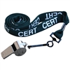 Metal Whistle with CERT Lanyard